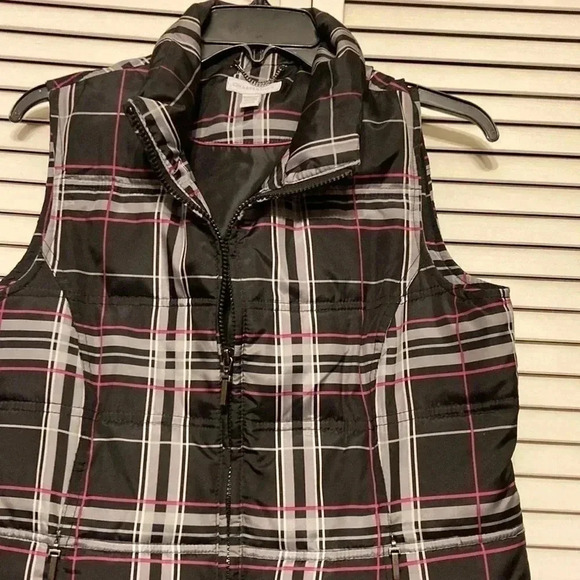 Charter Club Plaid Vest Size Med - Picture 3 of 8